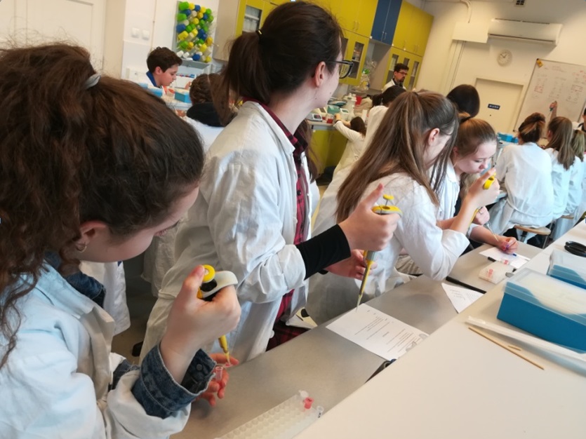 Młodzież podczas zajęć w szkole