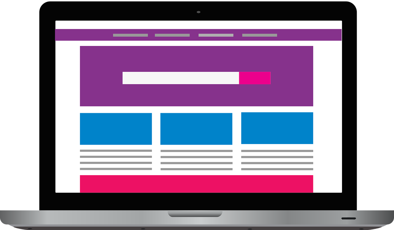 Ikonka przedstawiająca laptop ze stroną internetową