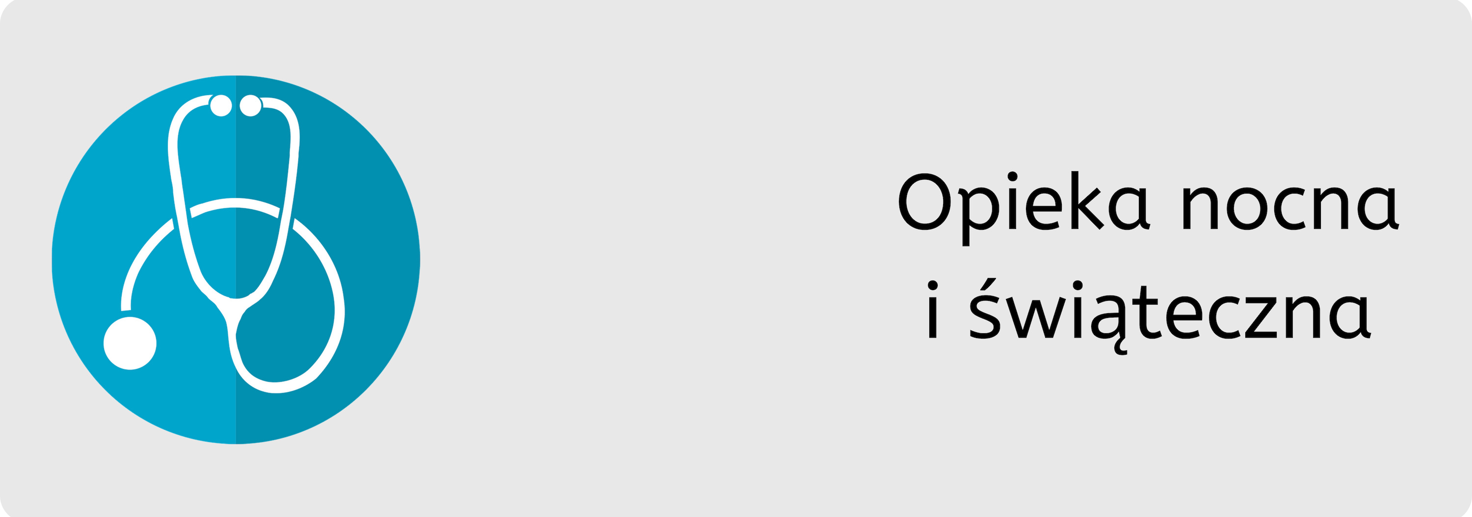 Grafika z napisem opieka nocna i świąteczna