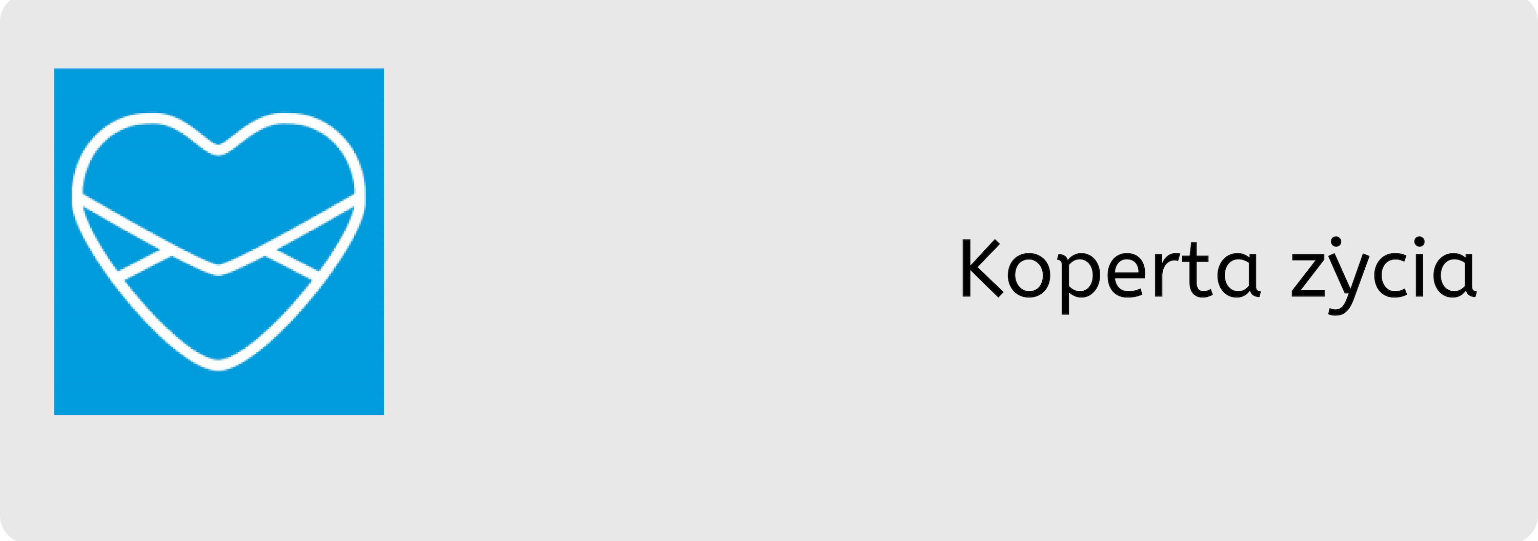 Grafika z napisem koperta życia