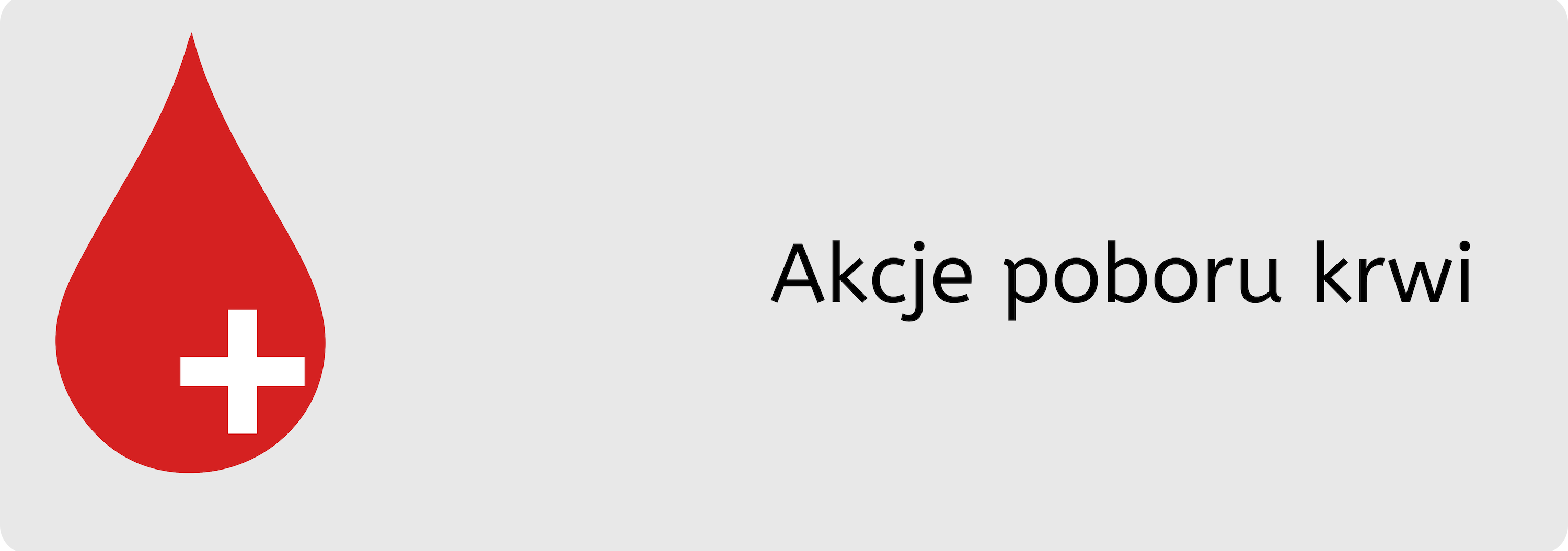 Grafika z napisem akcje poboru krwi